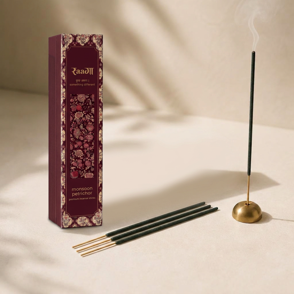 Monsoon Petrichor Incense Sticks incense box with sticks